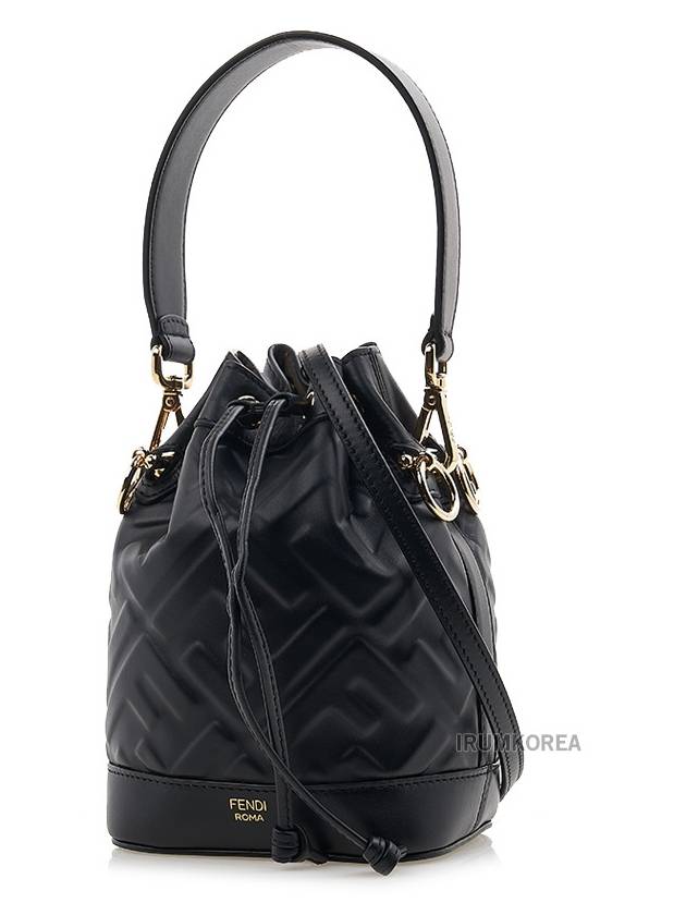 Mon Tresor FF Motif Leather Mini Bag Black - FENDI - BALAAN 3