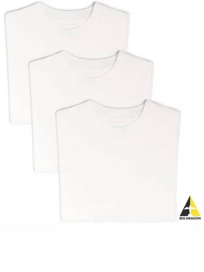 Logo Label Cotton 3 Pack Short Sleeve T-Shirt White - JIL SANDER - BALAAN 2