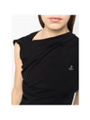 Women's Embroidered Logo Sleeveless Black - VIVIENNE WESTWOOD - BALAAN 6