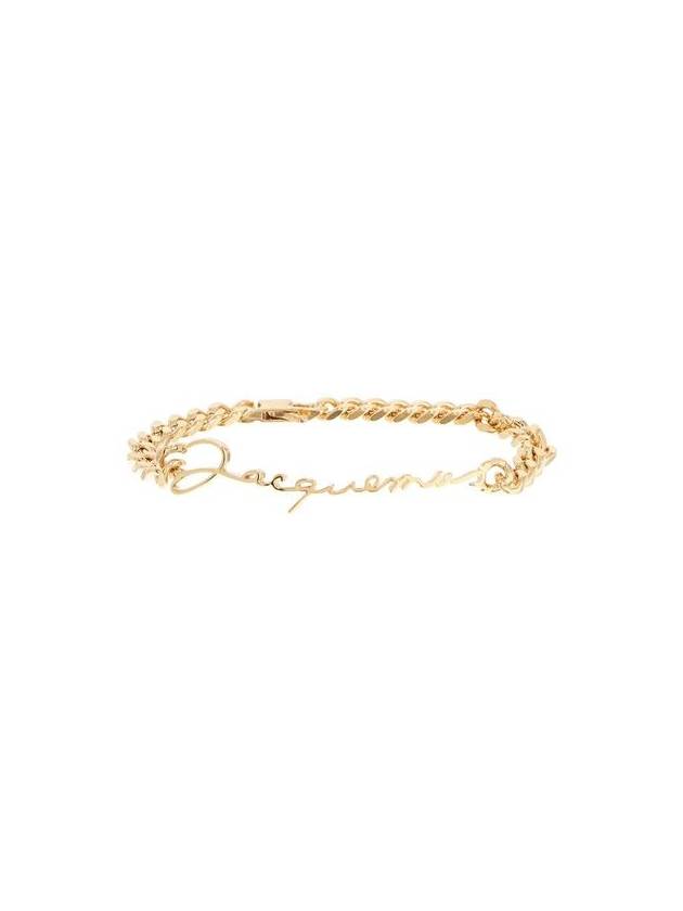 Logo Chain Link Bracelet Gold - JACQUEMUS - BALAAN 6