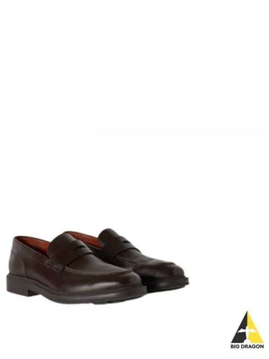 Travis Penny Leather Loafers Dark Brown - LORO PIANA - BALAAN 2