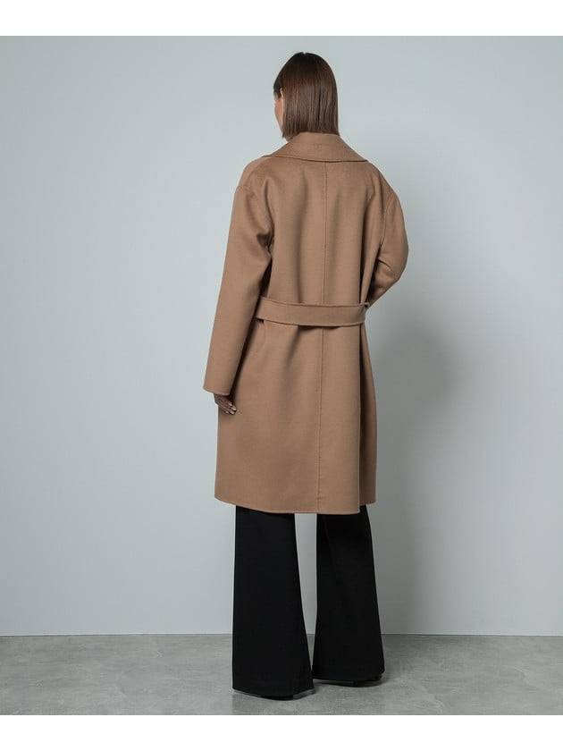 Totem Belt Virgin Wool Single Coat Camel - MAX MARA - BALAAN 3