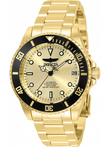 Invicta Pro Diver Date Automatic Gold Dial Ladies Watch 35710 - INVICTA - BALAAN 1