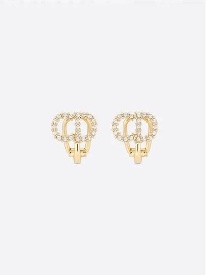 Clair CD Signature Clip Earrings Gold - DIOR - BALAAN 2