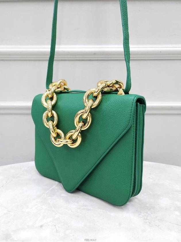 Lux You Mount Green Leather Shoulder Bag - BOTTEGA VENETA - BALAAN 2