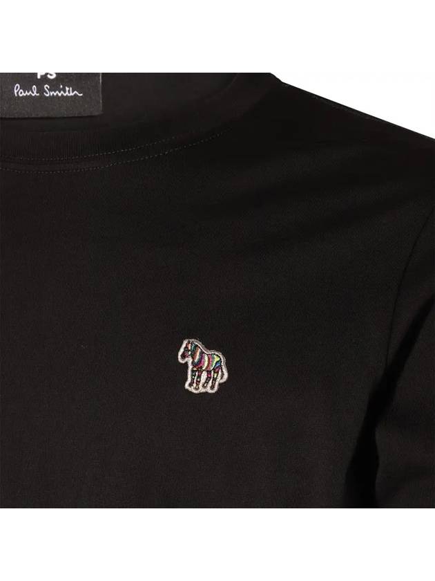 Zebra Logo Cotton Short Sleeve T-Shirt Black - PAUL SMITH - BALAAN 4