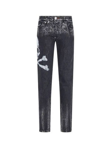 Men s Skull Print Straight Jeans Black - PHILIPP PLEIN - BALAAN 1