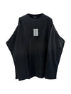 S BB Men Oversized Shoulder Logo Long Sleeve T Shirt Black - BALENCIAGA - BALAAN 1