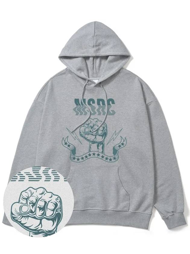 Punchline Oversized Fit Hoodie Jade Green Grey - MONSTER REPUBLIC - BALAAN 4