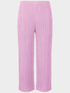 Pleated Straight Pants Pink - ISSEY MIYAKE - BALAAN 2