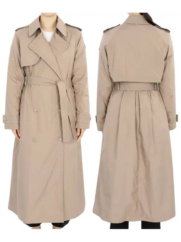 Women's Barbetane Down Trench Coat Camel Beige - MONCLER - BALAAN 2