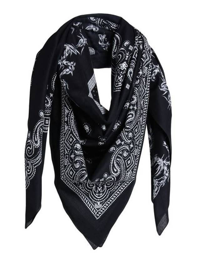 Paisley Black Print Scarf - GIVENCHY - BALAAN 2