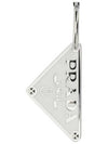 Smalto Jewelry Pendant Single Silver Earring White - PRADA - BALAAN.