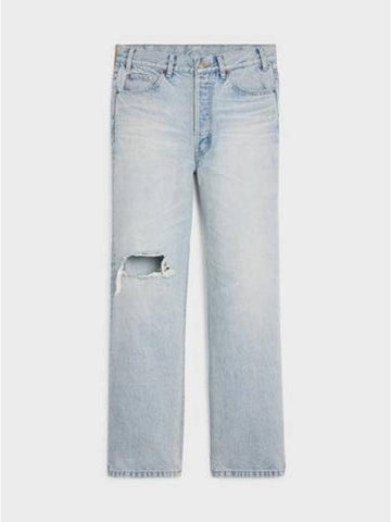 Denim Straight Pants 2N807629V 08ZY - CELINE - BALAAN 1