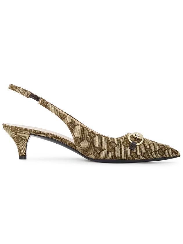 GG Low Slingback Heel Beige - GUCCI - BALAAN 5