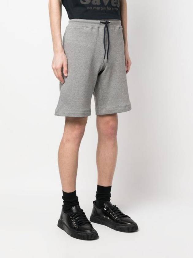 Zebra Logo Cotton Sweat Shorts Grey - PAUL SMITH - BALAAN 3