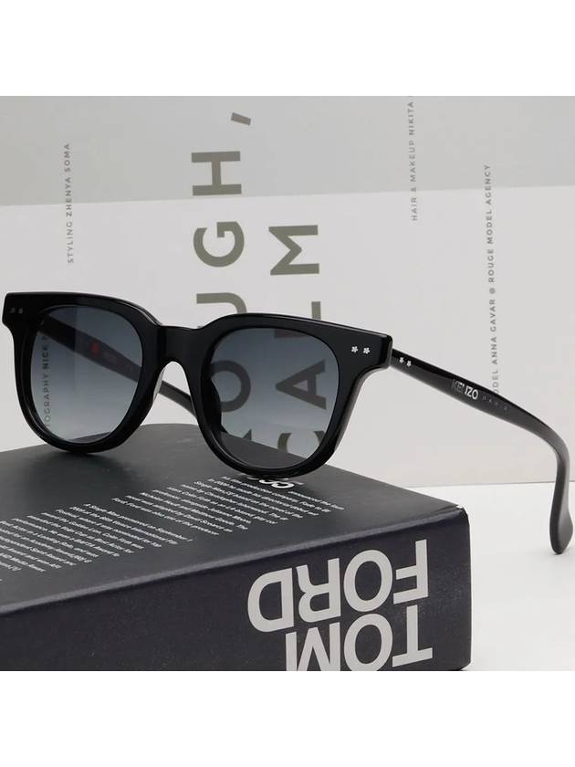 Sunglasses KZ40167I 01B Black Horn Rim Square - KENZO - BALAAN 2