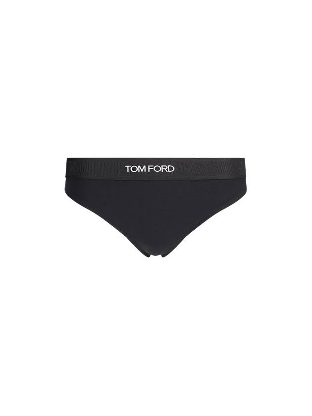 Underwear Women's Logo Cotton Signature Briefs Black - TOM FORD - BALAAN 2