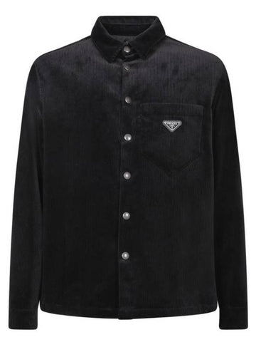 Long Sleeve Shirt SC554M 144R F0002 Black - PRADA - BALAAN 1