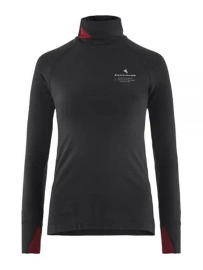 Women's Fafne Turtleneck Long Sleeve T-Shirt Raven - KLATTERMUSEN - BALAAN 2