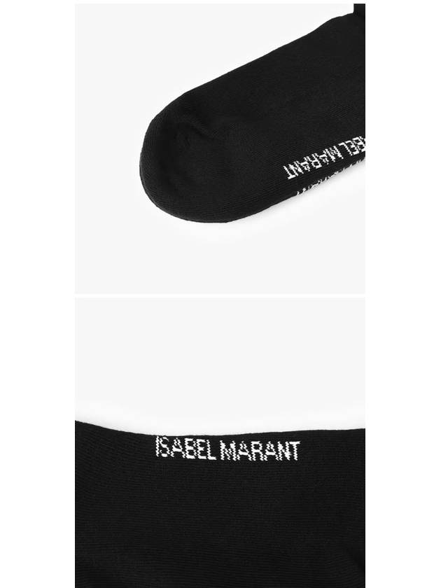 Siloki Logo Socks Black - ISABEL MARANT - BALAAN 4