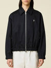 De Coeur Logo Zip-up Jacket Jacket Black - AMI - BALAAN 2