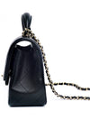 Classic Lambskin Gold Top Handle Mini Flap Bag Black - CHANEL - BALAAN 6