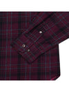 Men s multi check long sleeve shirt 6024GXUC WINE - BLACK&WHITE - BALAAN 4