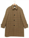 Mac Check Wool Single Coat Beige - CELINE - BALAAN 2