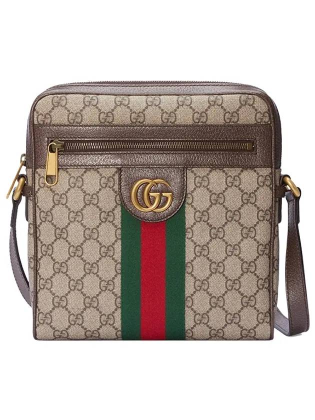 Men's Ophidia GG Small Messenger Bag Beige Ebony - GUCCI - BALAAN 1