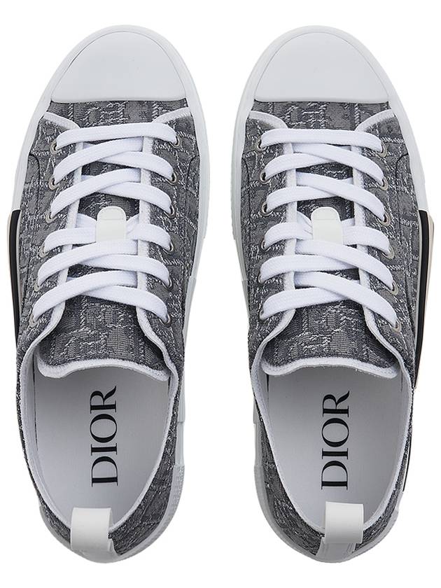 B23 Oblique Canvas Low Top Sneakers Ruthenium - DIOR - BALAAN 7