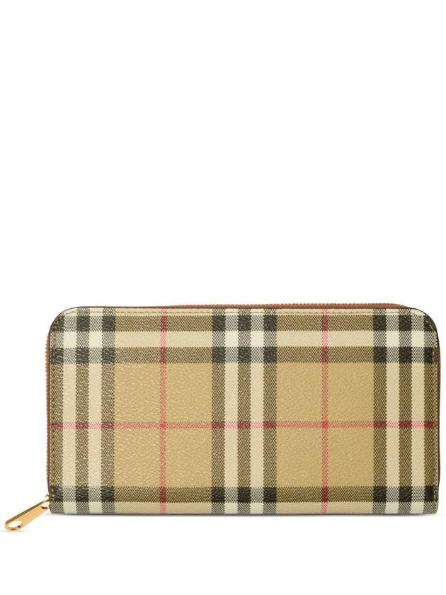 Check Zip Around Long Wallet Archive Beige - BURBERRY - BALAAN 3