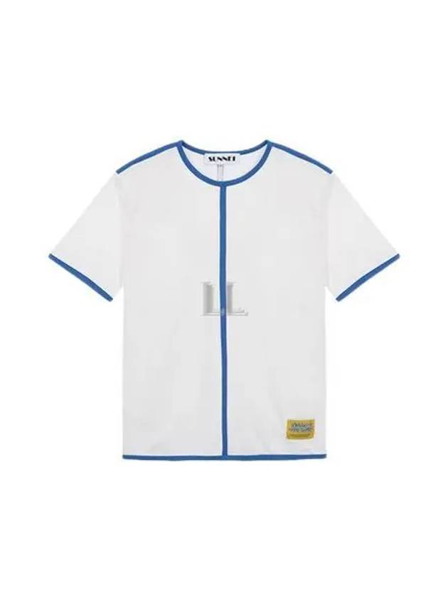 Common Short Sleeve T-Shirt White Blue - SUNNEI - BALAAN 2