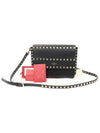 UW2B0E86BOL Black Calfskin Gold Rockstud Clutch Crossbody Bag - VALENTINO - BALAAN 2