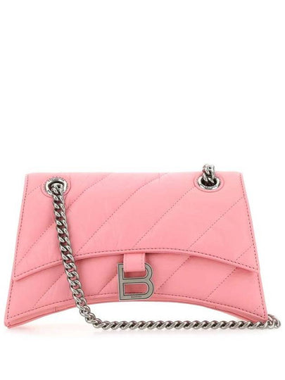 Crush Quilted Small Leather Cross Bag Pink - BALENCIAGA - BALAAN 2