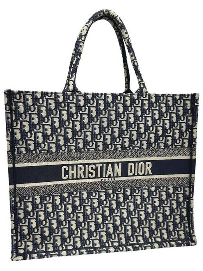 Women s M1286ZRIW M928 Blue Oblique Book Tote Large Bag - DIOR - BALAAN 2