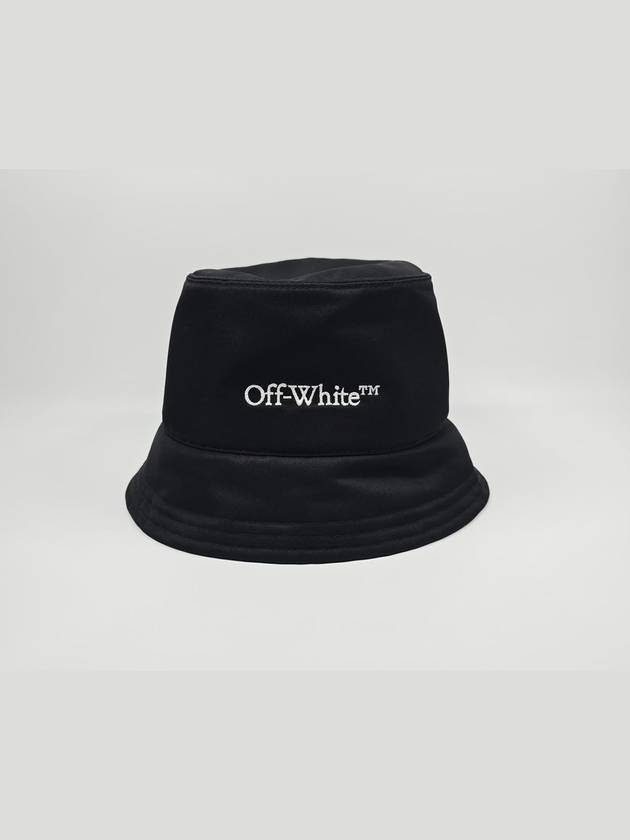 Logo embroidered nylon bucket hat - OFF WHITE - BALAAN 1