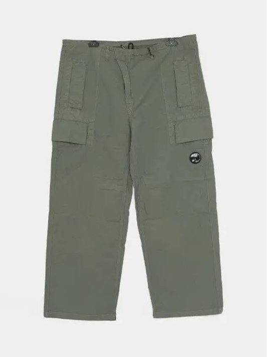 Flatt Nylon Oversized Cargo Straight Pants Green - CP COMPANY - BALAAN 2