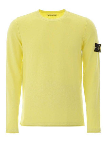 Men's Wappen Patch Round Neck Knit Top Yellow - STONE ISLAND - BALAAN 2