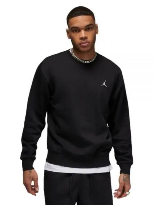 Jordan Essentials Fleece Crewneck Sweatshirt Black - NIKE - BALAAN 2
