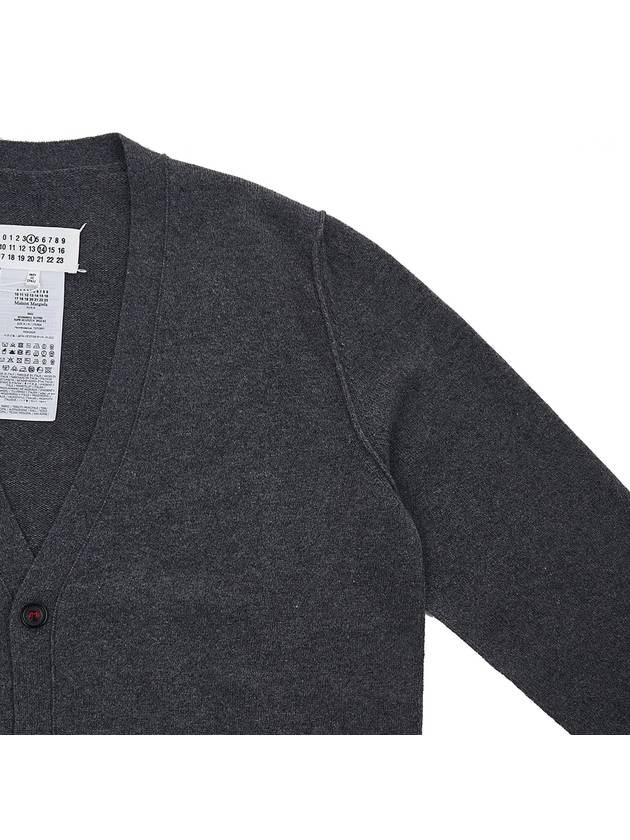 Cashmere Back Stitch Cardigan Grey - MAISON MARGIELA - BALAAN 5