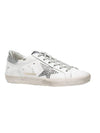 Women's Crystal Star Heel Tab Low Top Sneakers White - GOLDEN GOOSE - BALAAN 1