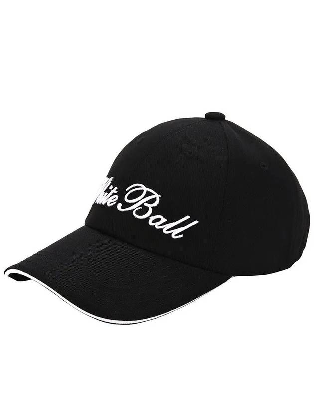 Golf Wear Volume Lettering Golf Hat WB21SUMC01BK Black - WHITEBALL - BALAAN 1