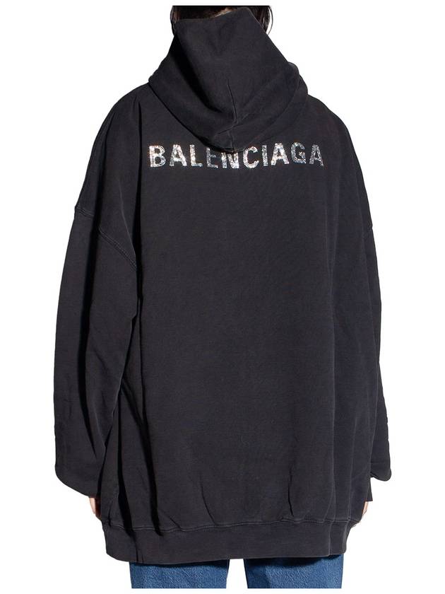 Back Logo Hooded Top Black - BALENCIAGA - BALAAN 8