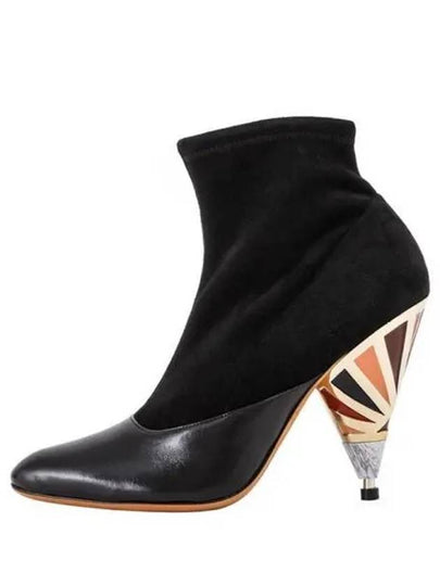 Suede Ankle Boots Heel Black - GIVENCHY - BALAAN 2