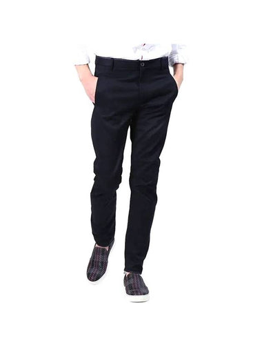 Men's Zipper Slacks Black - LANVIN - BALAAN 1