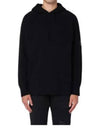 Lambswool GRS Hooded Waffle Knit Top Black - CP COMPANY - BALAAN 2