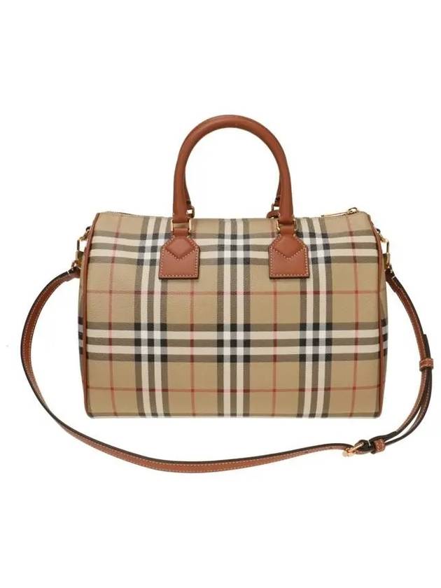 Medium Check Bowling Tote Bag Archive Beige Briar Brown - BURBERRY - BALAAN 4