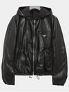 Men's Nappa Nylon Reversible Leather Jacket Black - PRADA - BALAAN 3