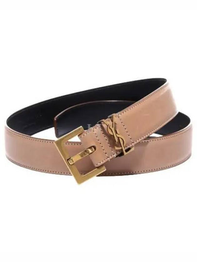 Monogram Logo Belt Beige - SAINT LAURENT - BALAAN 2